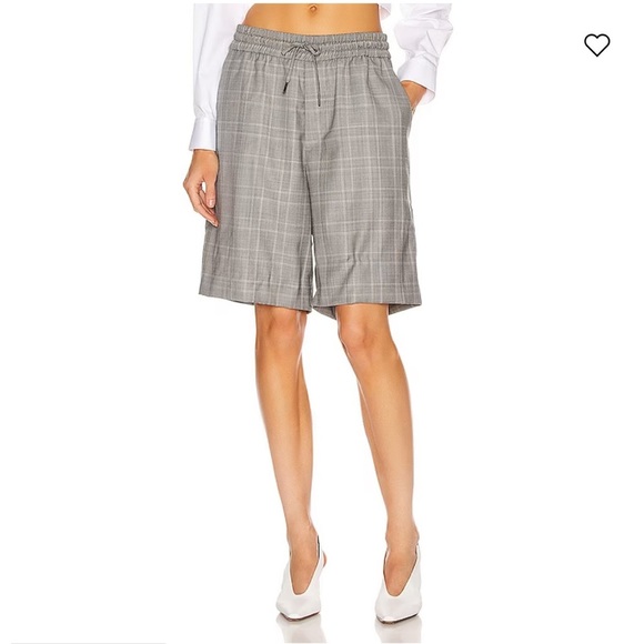 R13 Pants - R13 Womens Baggy Long Short Grey Plaid  Wool Blend Size Large